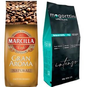 Gran Aroma Natural y Mogorttini Intenso 2kg de café en grano