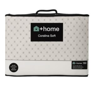 Sábana +Home Coralina Soft Lorena Hogar | Doble Perchado y Bajera Perimetral para Colchones de hasta 30 cm | Medidas 90, 105, 135 y 150